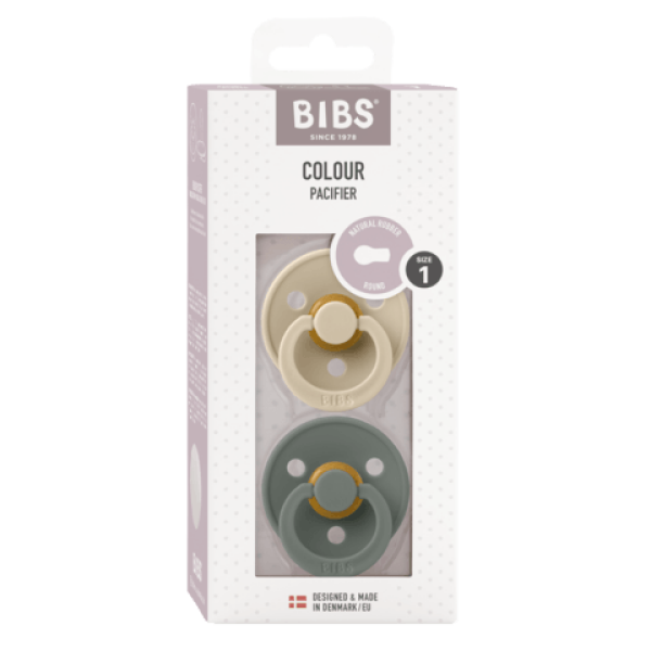 Bibs - 2-pak - Sut - Rund - Latex - Vanilla Pine