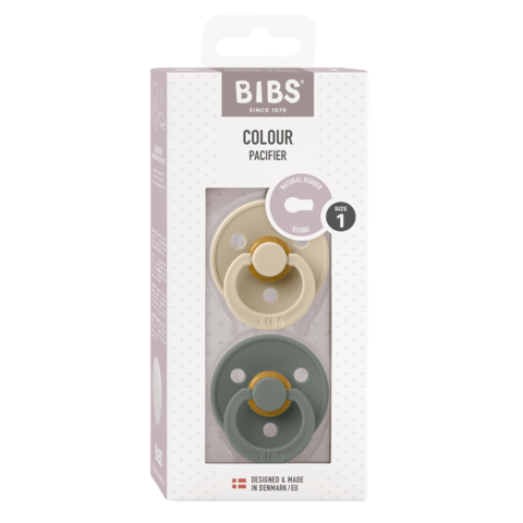Bibs - 2-pak - Sut - Rund - Latex - Vanilla Pine