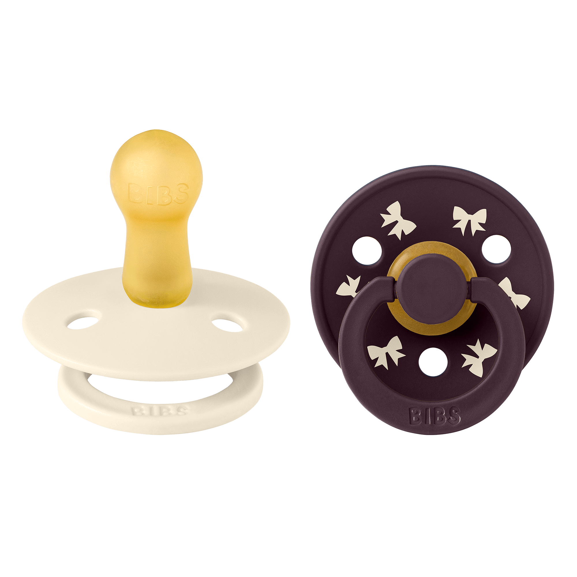 Bibs - 2-pak - Sut - Rund - Latex - Holiday Leaf - Ivory Plum - Billede 3