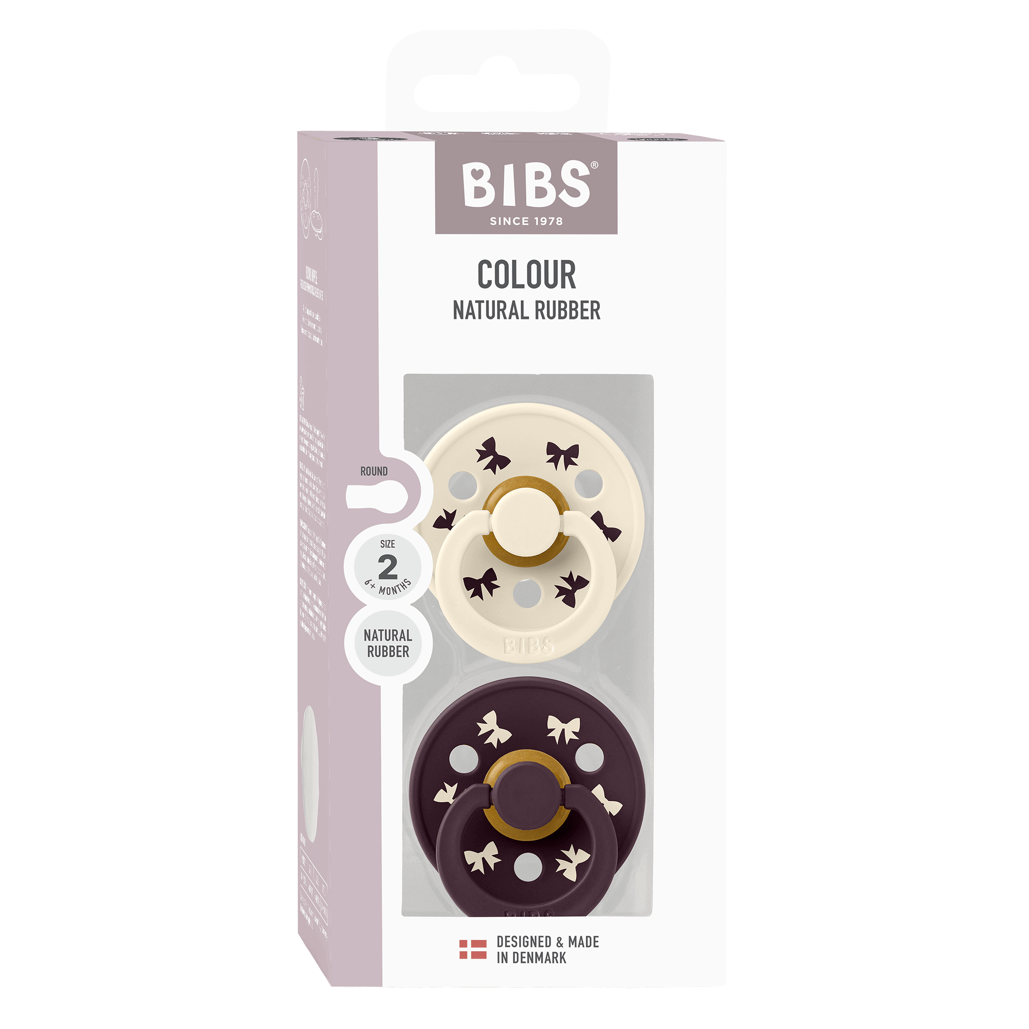 Bibs - 2-pak - Sut - Rund - Latex - Holiday Leaf - Ivory Plum - Billede 2