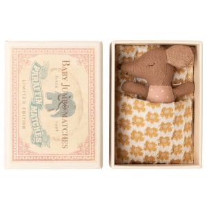 Maileg - Sleepy Wakey babymus i tændstikæske - Rose