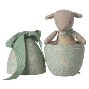 Maileg - Påskeæg med mikro lam - Small - Dusty Mint
