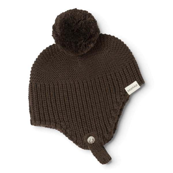 Marmar Copenhagen - Baby Strikhue - Aly Pompom - Dark Roast