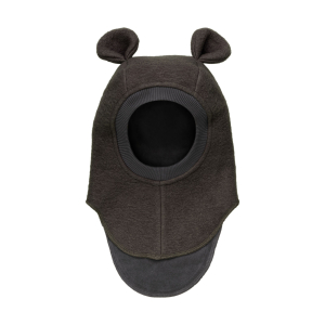 Huttelihut - Elefanthue m. ører - Uld - Teddy - Dark Brown Melange