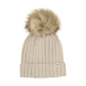 Huttelihut - Hue m. pompom - Sand Melange