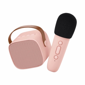 Lalarma Copenhagen - Trådløs højtaler m. trådløs microfon - Rosa