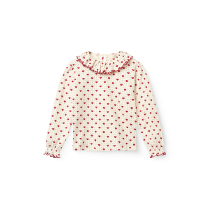 Copenhagen Colors - Bluse - Crepe Frill - Heart Aop