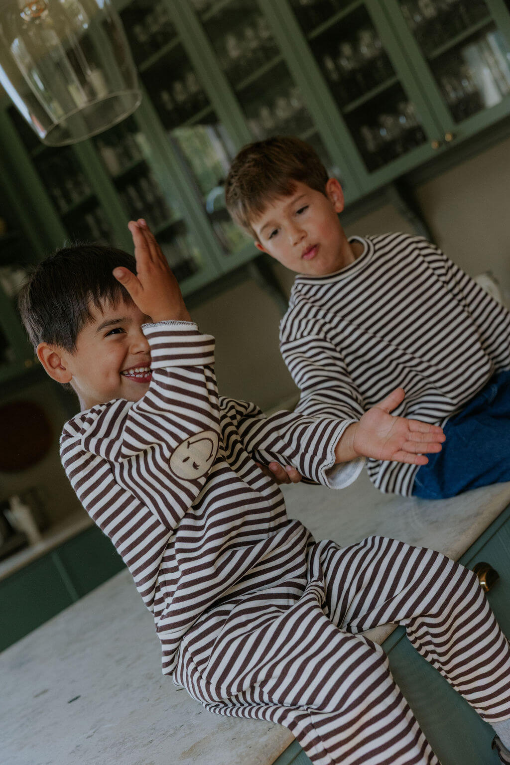 FLIINK - Sweatpants - Alvin Stripe - Coffee Bean Sandshell - Billede 2