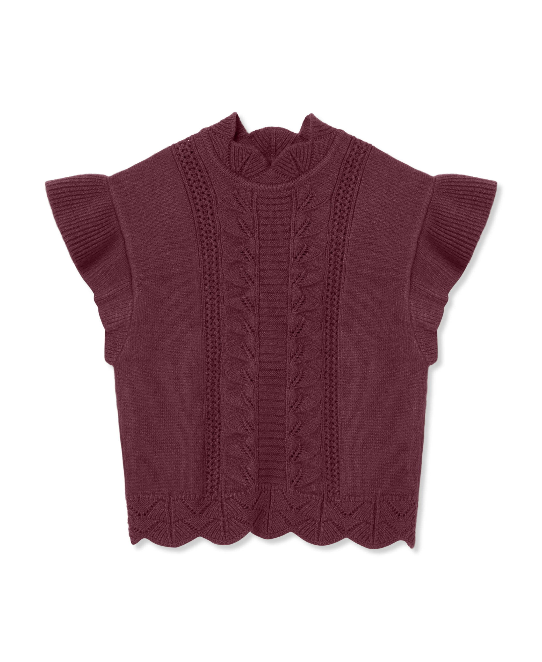 FLIINK - Strik Vest - Alilly - Burgundy