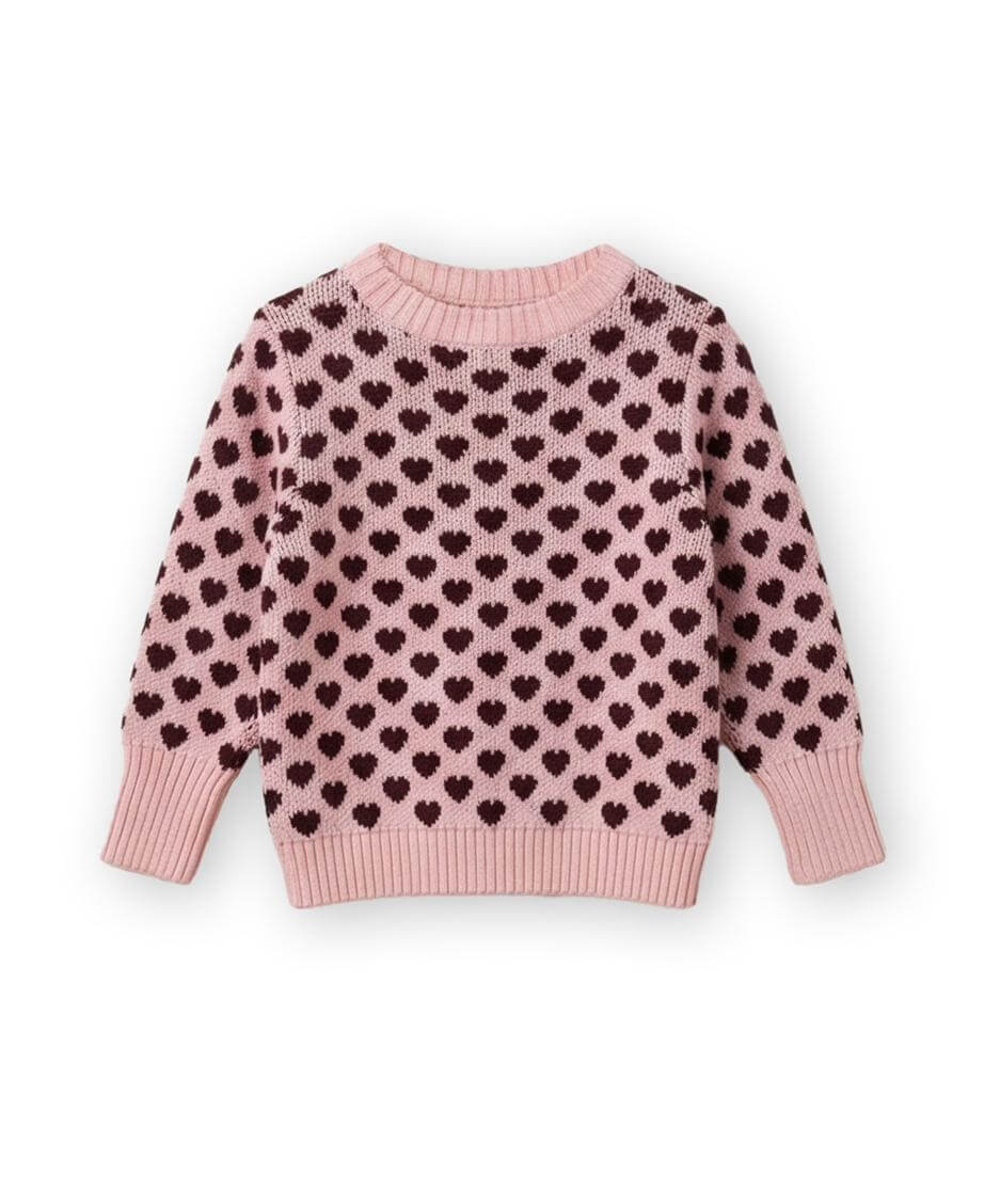FLIINK - Strik - Janie Cashmere Heart - Smoke Rose Burgundy