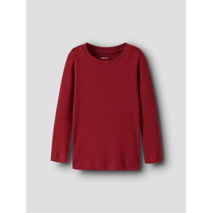 Name It - Rib bluse - Kab - Red Dahlia