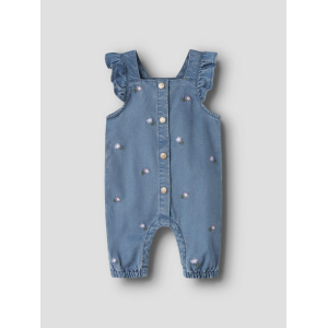 Name It - Overall - Sage - Denim Blue Purple Flower