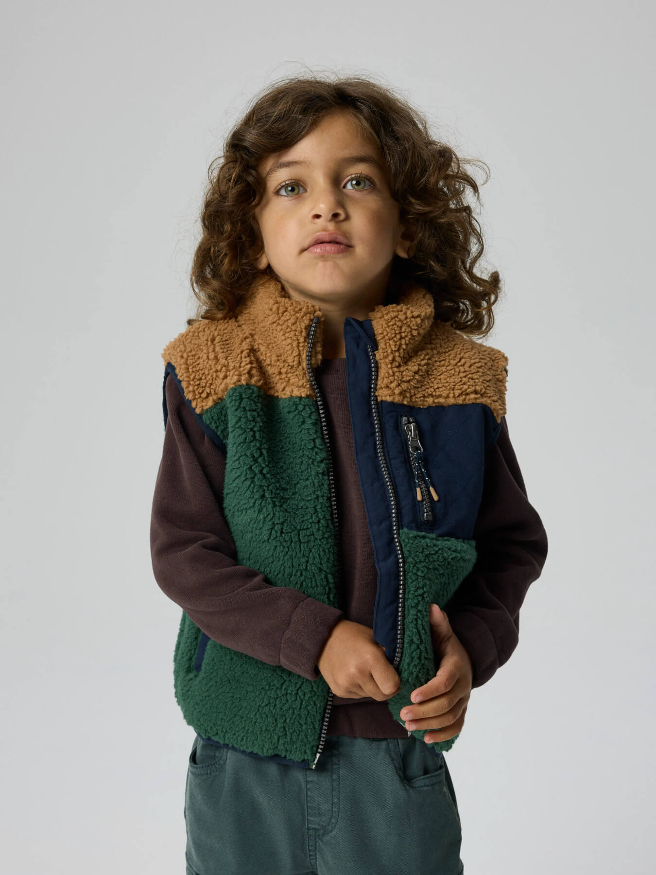Name It - Teddy Vest - Macey - Jungle Green