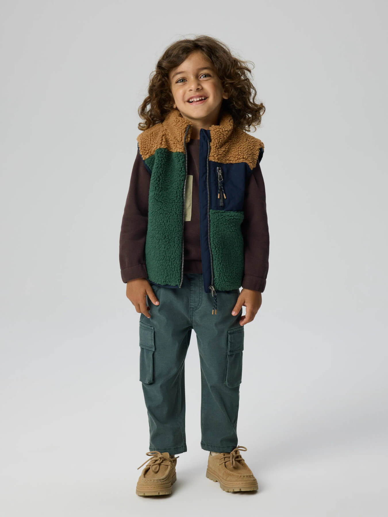 Name It - Teddy Vest - Macey - Jungle Green - Billede 4