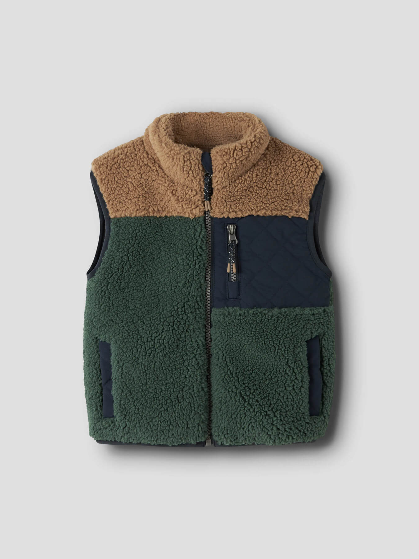 Name It - Teddy Vest - Macey - Jungle Green - Billede 2