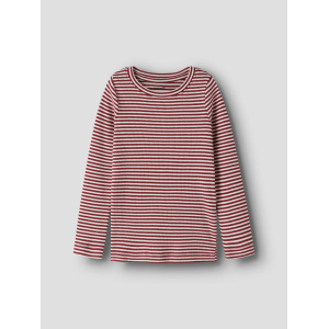 Name It - Rib bluse - Dab - Red Dahlia