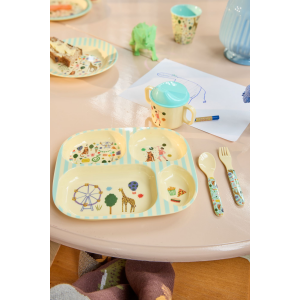 Rice - Baby Spisesæt - Fun Fair Mint