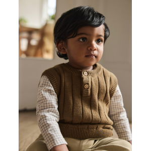 Lil' Atelier - Strik Vest - Lomon - Kangaroo