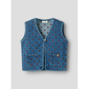 Lil' Atelier - Vest - Liva - Dark Blue Denim Heart