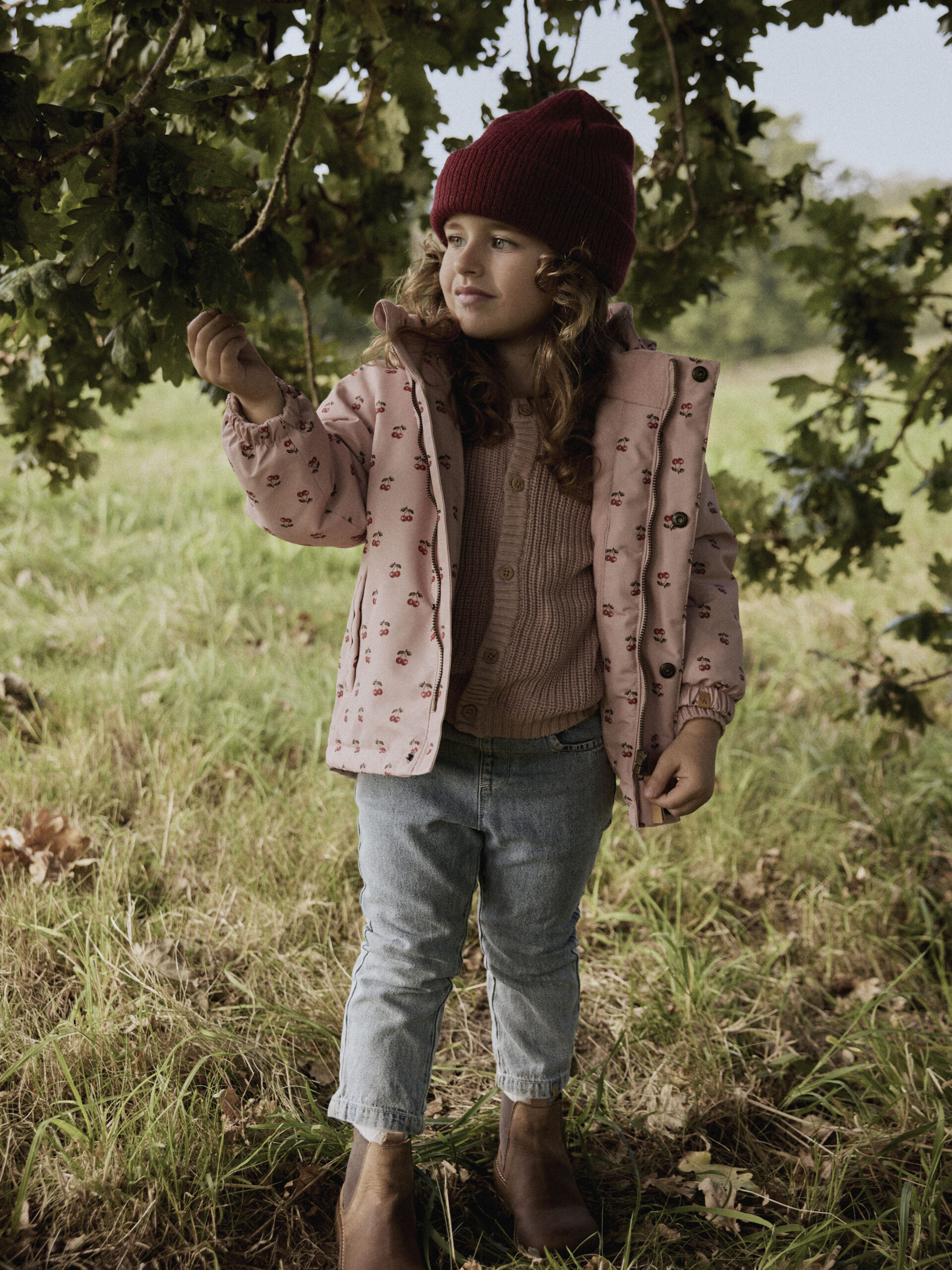 Lil' Atelier - Vinterjakke - Lasnow10 - Misty Rose Cherry - Billede 3
