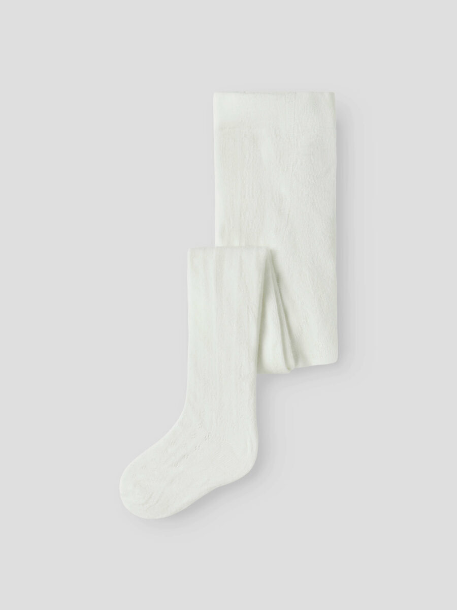 Lil' Atelier - Strømpebuks - Ilso Pointelle - Coconut Milk