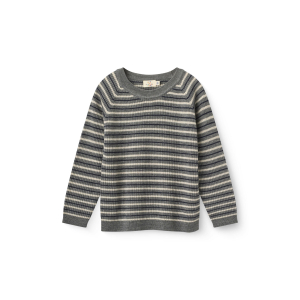 Copenhagen Colors - Uld strik - Rib - Grey Stripe
