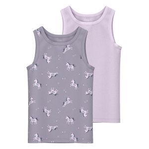 Name It - 2-pak - Undertrøje - Unicorn - Lavender Aura