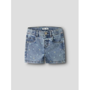 Name It - Shorts - Salli - Medium Blue Denim Flower