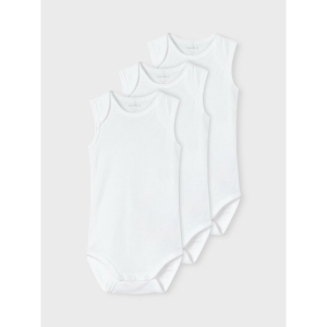 Name It - 3-pak - Body u. ærmer - White