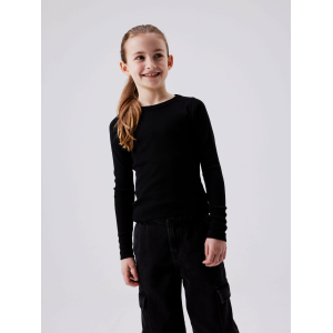Name It - Bluse - Rib - Nakal - Black