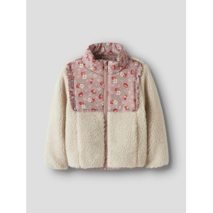 Name It - Teddy jakke - Minna - Whitecap Gray Strawberry
