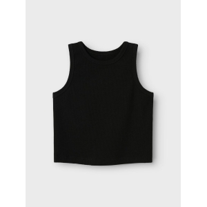 Name It - Kort Top - Rib - Nakal - Black