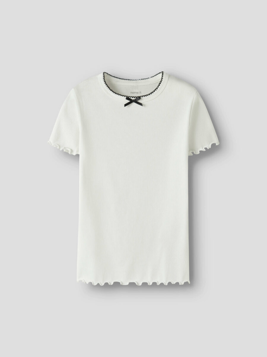 Name It - T-shirt - Rib - Fiona - Cloud Dancer