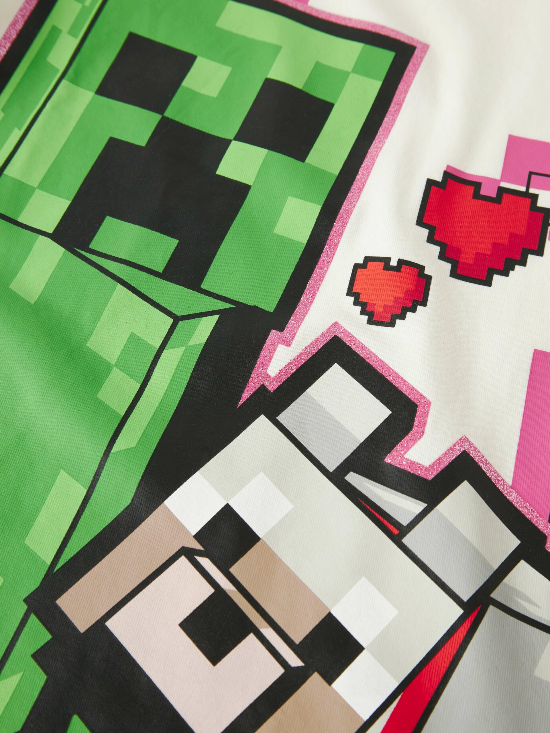 Name It - T-shirt - Jyra Minecraft - Cloud Dancer - Billede 2