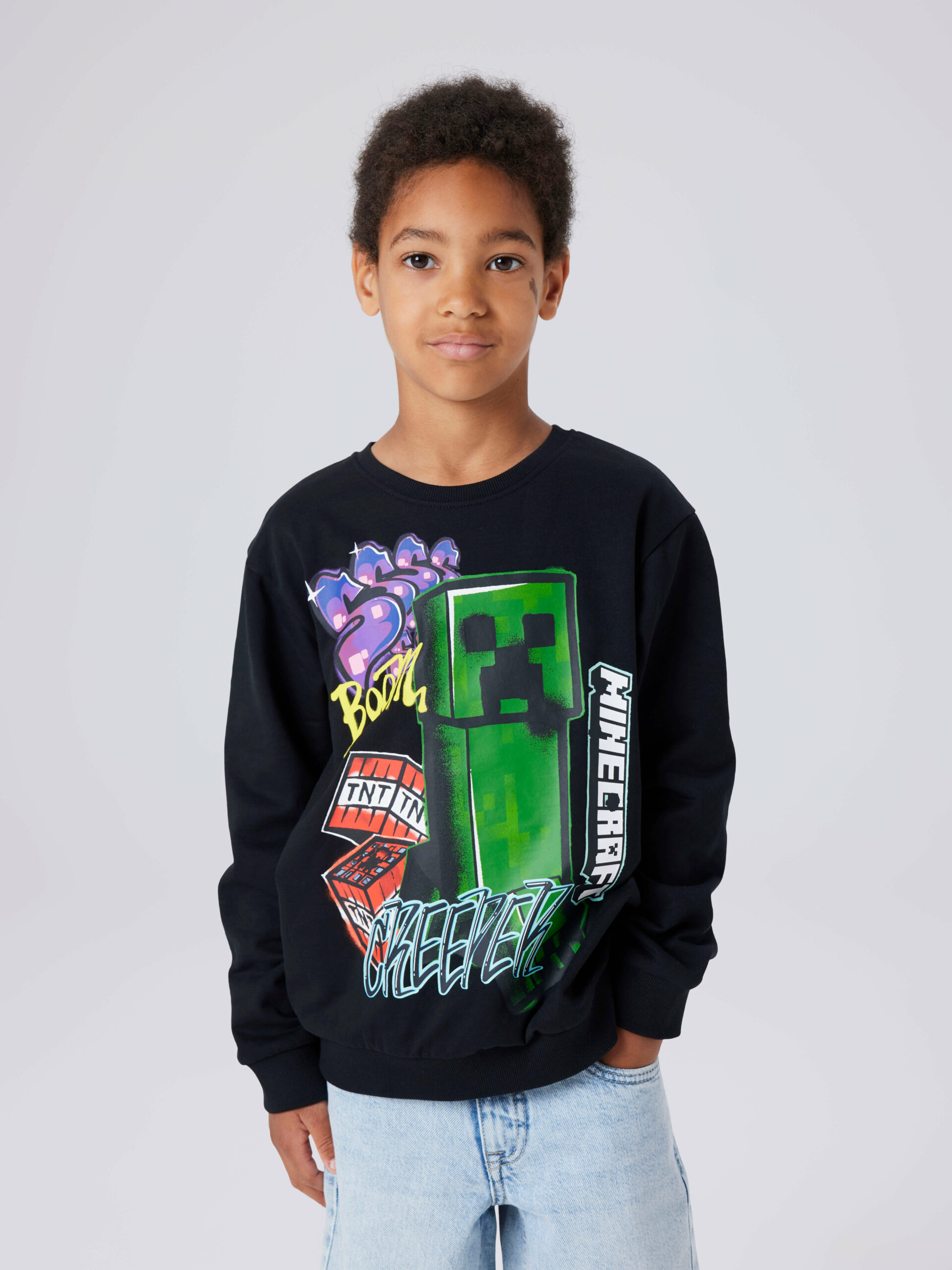 Name It - Sweatshirt - Dai Minecraft - Black - Billede 2