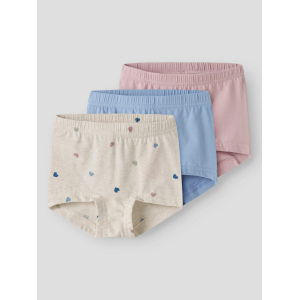 Name It - 3-pak - Tights - Hearts - Peyote Melange Mauve