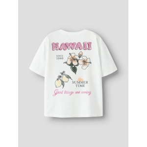 Name It - T-shirt - Hana - Bright White Summer Time