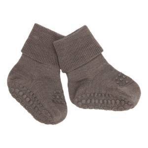 GoBabyGo - Skridsikre Strømper - Merino uld - Brown Melange