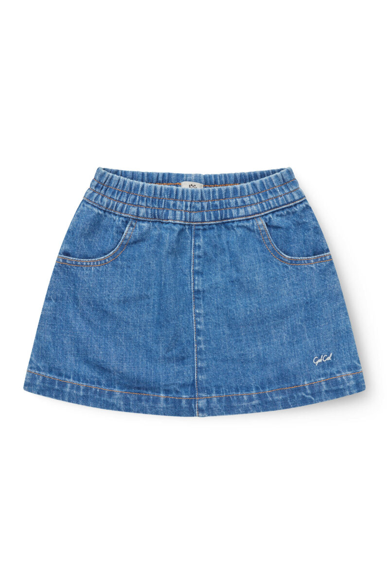 Copenhagen Colors - Denim Nederdel - Organic Pocket - Indigo Blue Washed