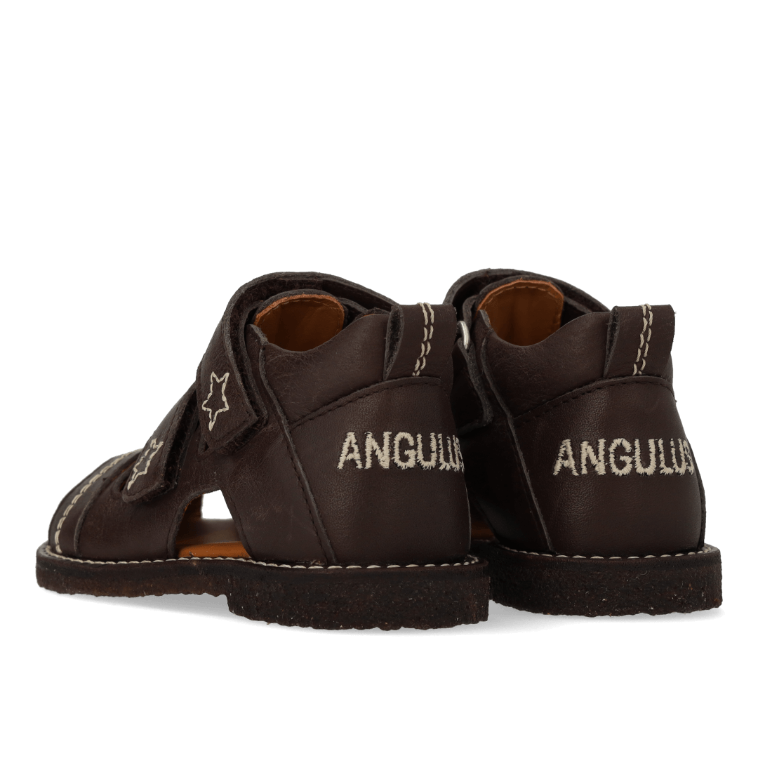 Angulus - Sandal med stjernebroderi - Dark Brown - Billede 8