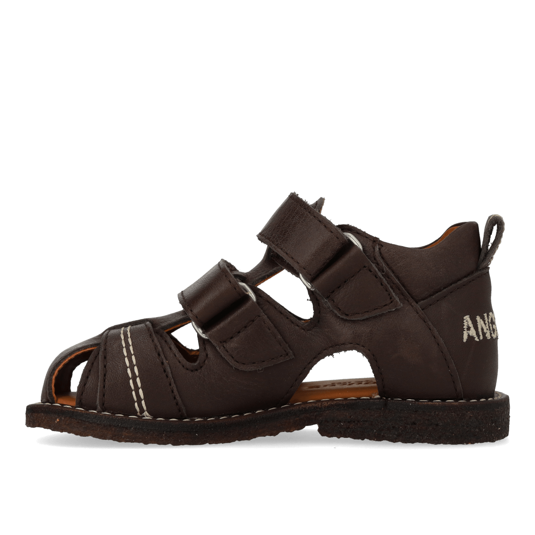 Angulus - Sandal med stjernebroderi - Dark Brown - Billede 4