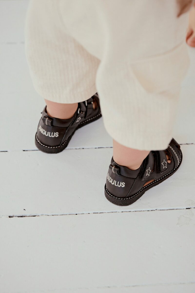 Angulus - Sandal med stjernebroderi - Dark Brown - Billede 2
