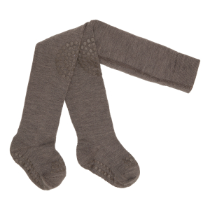 GoBabyGo - Kravle-strømpebukser - Merino uld - Brown Melange