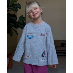 Sissel Edelbo Mini - Bluse - Billie - Grey Melange