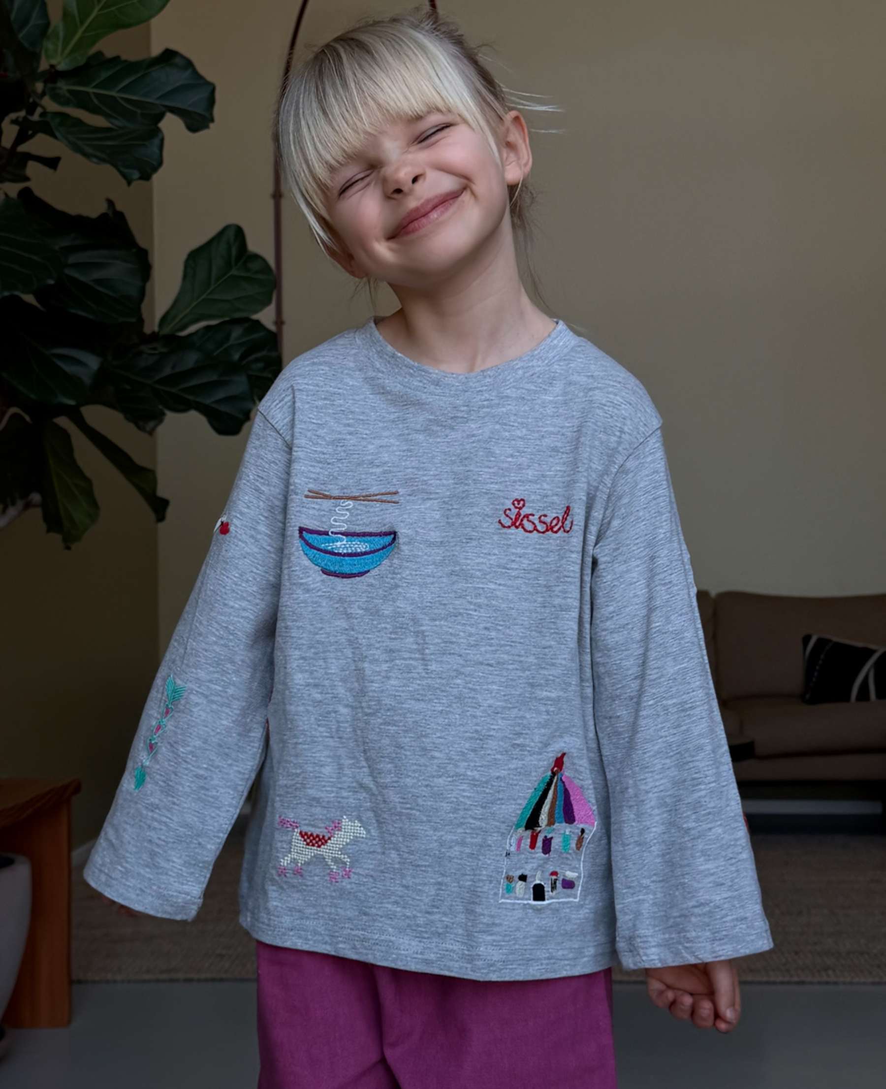 Sissel Edelbo Mini - Bluse - Billie - Grey Melange