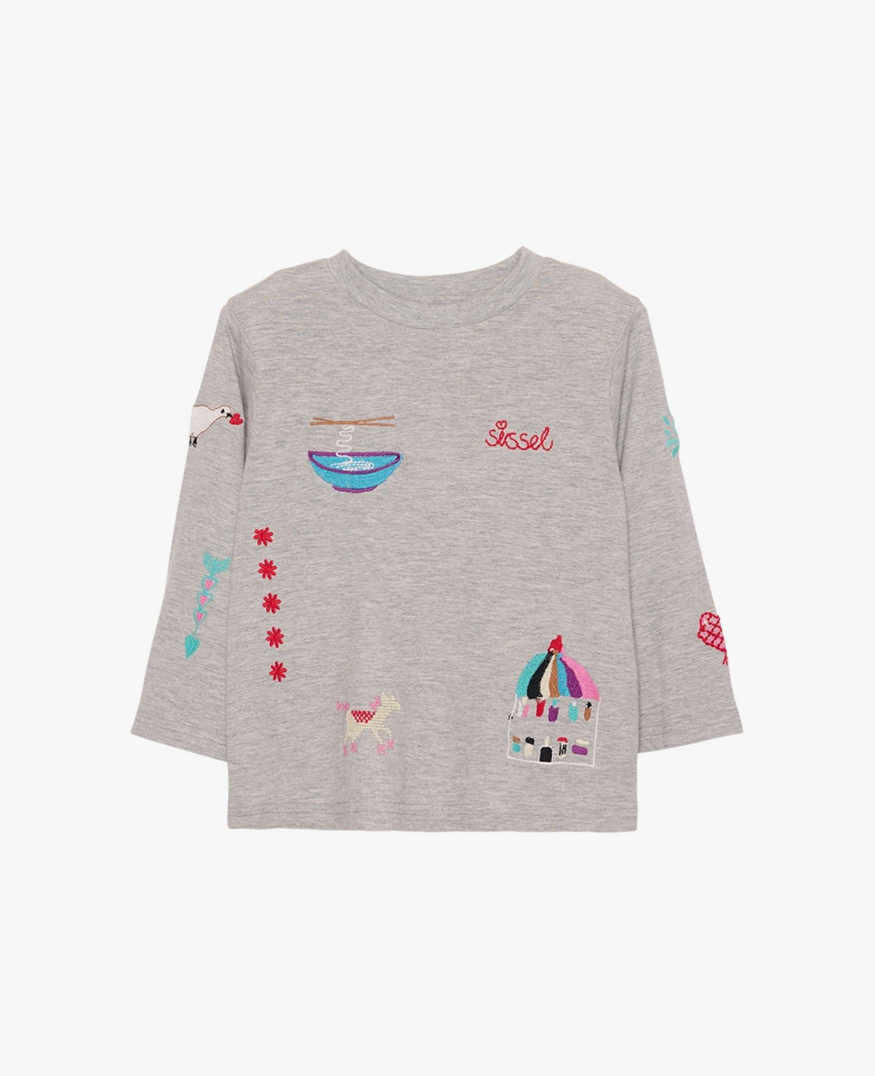 Sissel Edelbo Mini - Bluse - Billie - Grey Melange - Billede 7