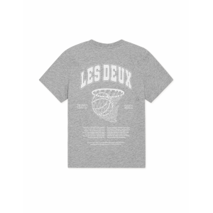 Les Deux - T-shirt - Hoop - Grey Melange