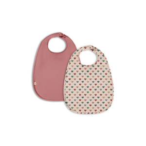 Konges Sløjd - 2-pak - Hagesmæk - Coeur Coloré Faded Rose