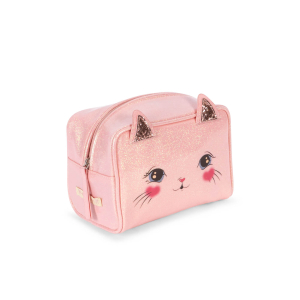 Konges Sløjd - Kitty Toilettaske - Cerise Glitter Pink