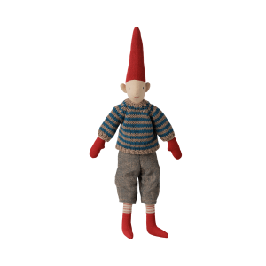 Maileg - Julenisse - Pixy str. 2 - Dreng Stribet Strikket Sweater